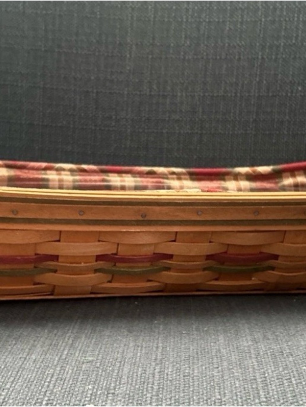 Longaberger 2000  Large Harvest Blessings Basket With Protector And Liner